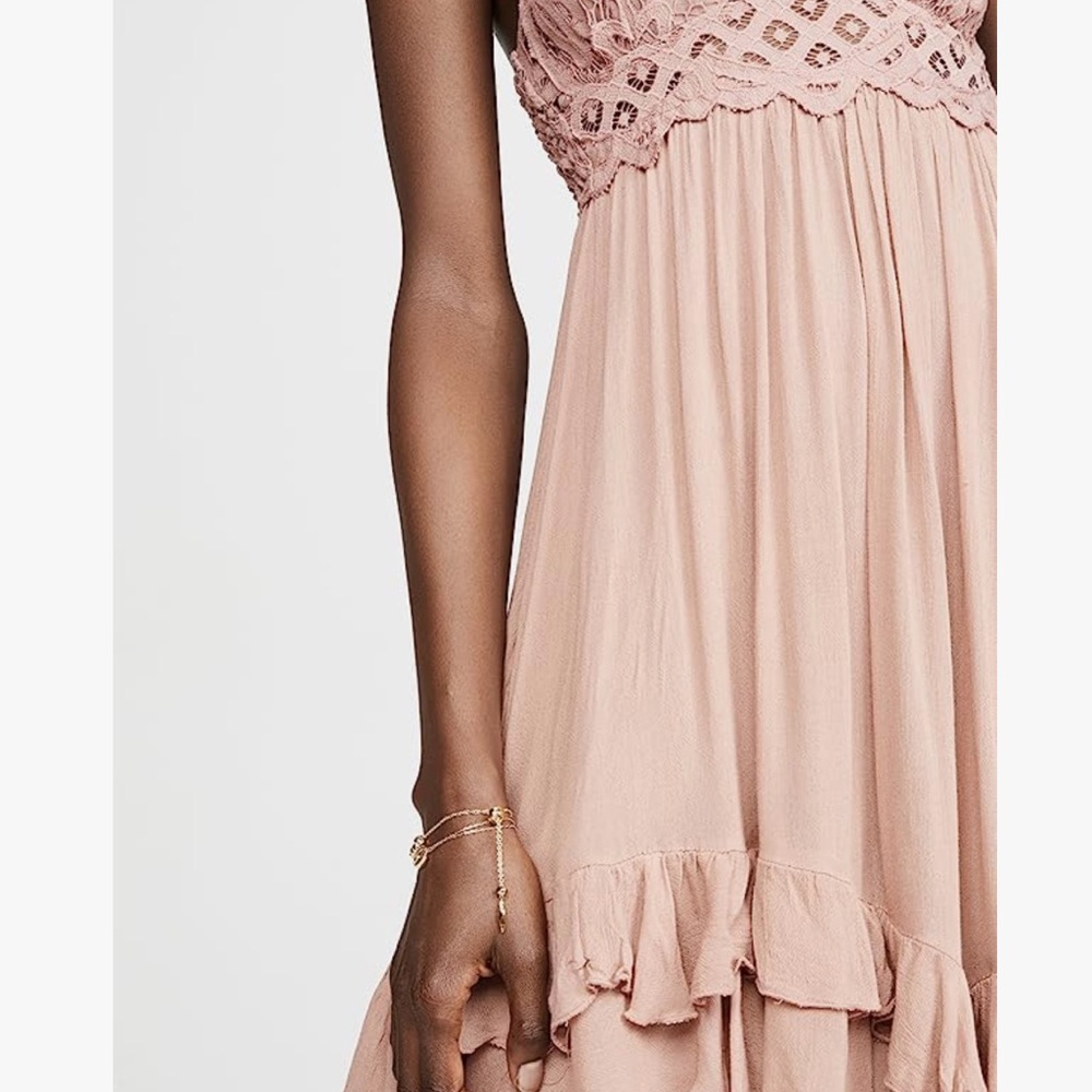 NWT Free People Adella slip dress in rose color $88 MSRP XS - Picture 6 of 8